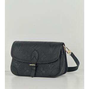 LOUIS VUITTON Empreinte Monogram Giant Diane Black Women’s Shoulder Bag